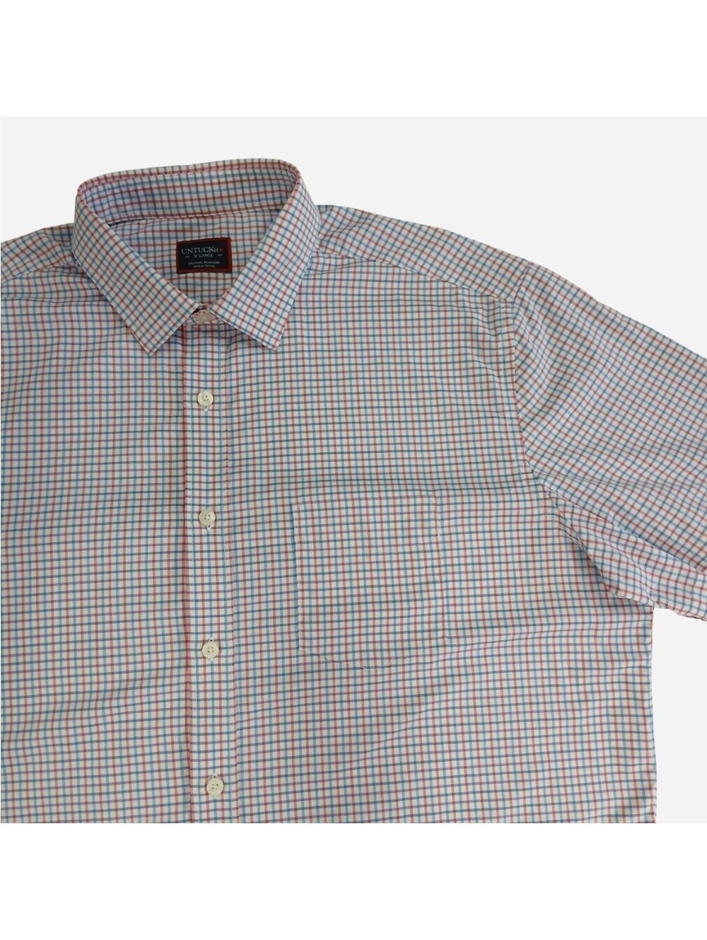 UNTUCKit Kesser Mens XL Shirt Plaid Performance Stretch Corpcore Career Business